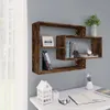 vidaXL Etagère murale chêne fumé 104x20x58,5 cm Bois Voir les images du produit 2