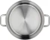 A top-down view of a stainless steel pot with handles. Náhľad obrázku produktu