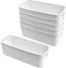 Contenitore in plastica 30 cm - 6 pezzi Bianco - Cestini Anteprima dell’immagine prodotto 1