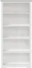 A white, empty bookshelf. Produktbild-Vorschau