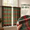 2er Set Scheibengardinen Weihnachten Tartan Bistrogardinen Produktbild-Vorschau 3