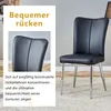 2er-Set Esszimmerstühle, schwarzes Kunstleder, silberne Produktbild-Vorschau 11