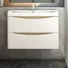 Badmöbel-Set 80 cm HALMON Eiche Weiß Produktbild-Vorschau 1