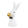 Gilde Figur, Hase, "Magnus", gepunktet, Kunstharz, weiß, VE Produktbild-Vorschau 2