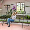 Záhradná hojdačka z kovu, 2 miesta | Farba: starobronzová | Náhľad obrázku produktu 2