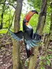 Tukan Vogel Metall zum Hängen 47cm Gartenfigur Vogelfigur Produktbild-Vorschau 4