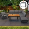 Flieks Gartenmöbel Set 7 personen, Verstellbar Gartensofa Produktbild-Vorschau 3