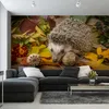 Muralo XXL Vlies FOTOTAPETE Igel Blaetter 3D Effekt Natur Produktbild-Vorschau 1