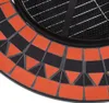 vidaXL Tavolo da fuoco in Vetroceramica mosaico terracotta Anteprima dell’immagine prodotto 6
