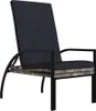 vidaXL Sonnenliege mit Fußhocker PE-Rattan Grau Produktbild-Vorschau 6
