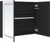 vidaXL LED zrcadlová skříňka do koupelny lesklá černá Náhled obrázku produktu 5