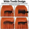 Lot de 4 peignes de coiffure – peignes à dents larges pour Voir les images du produit 2