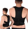 A man wearing a black back posture corrector, shown from the back and side. Náhled obrázku produktu