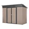 8x4 FT Metall Gerätehaus mit stabilem Metallfundament Produktbild-Vorschau 18