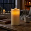 LED-kaarsen set van 4, crèmekleurig, met timer, op Productafbeelding-voorbeeld 5