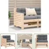 The Living Store Gartensofa mit Armlehne und Kissen Produktbild-Vorschau 1