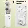 Armoire de salle de bain Puluomis, meuble de rangement pour Voir les images du produit 7