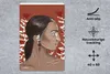 MuchoWow® Mauspad Mousepad Porträt - Frau - Rot - Blumen Produktbild-Vorschau 2