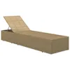 Sonnenliege Poly Rattan Braun und Dunkelgrau Produktbild-Vorschau 1