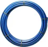 A coiled blue pipe on a white background. Produktbild-Vorschau