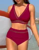ASKSA Damen Bikini Set Push Up Bauchweg Badeanzug y V Produktbild-Vorschau 3