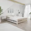 A bedroom with a bed, nightstand, and dresser. Produktbild-Vorschau