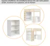 Collage of different configurations of a loft bed with a desk and shelves. Anteprima dell’immagine prodotto