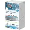 The image shows the packaging of an Intex Prism Frame round above-ground pool. Produktbild-Vorschau
