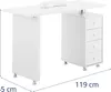 Expondo physa Stôl na manikúru – 4 zásuvky – 6 koliesok Náhľad obrázku produktu 6