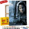 Malvorlage nach Zahlen mit Rahmen: Aragorn – Der Herr der Produktbild-Vorschau 1