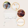 A collage of images showcasing a baby bassinet and its features, including a remote control, adjustable sides, and a digital display. Anteprima dell’immagine prodotto