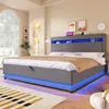 Merax Polsterbett 180x200 cm, Doppelbett mit USB Typ-C Produktbild-Vorschau 2