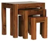 FineBuy 3er Set Satztisch Massivholz Sheesham Produktbild-Vorschau 7