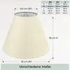 Wogati® Premium Lampenschirm E14/E27 Baumwolle |Creme / Produktbild-Vorschau 4