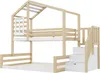 Kinder-Etagenbett 90x200 & 140x200 cm Kiefernholz-Massiv & Produktbild-Vorschau 13