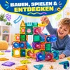 Fits4Kids Magnetbausteine Kugelbahn 136 Teile, Murmelbahn Produktbild-Vorschau 2