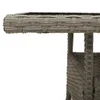 vidaXL Gartentisch mit Glasplatte Hellgrau 80x80x75 cm Poly Produktbild-Vorschau 10