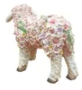 Dekofigur Schaf stehend mit Blumen Gartendeko Tierfigur Produktbild-Vorschau 5