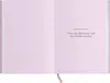 An open book with a pink cover and pages. Text is visible on the right page. Produktbild-Vorschau
