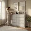 BEAUTYSOFA | Komoda LEMON 120 cm, kašmír, příborník s 8 Náhled obrázku produktu 5