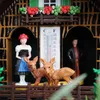 Wetterhaus Thermometer Schwarzwald 03 Dach braun mit Reh Produktbild-Vorschau 7