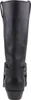A black leather boot is shown from the back against a white background. Voir les images du produit