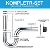 Ablaufgarnitur POP UP Ventil mit Überlauf + Röhrensiphon Produktbild-Vorschau 7