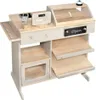 A wooden toy cash register with shelves and accessories. Náhled obrázku produktu