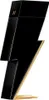 A black lightning bolt-shaped perfume bottle with gold accents, presented against a white background. Podgląd zdjęcia produktu