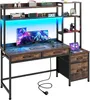 YITAHOME Computertisch LED Schreibtisch mit 4 Schubladen, Produktbild-Vorschau 2