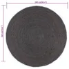 vidaXL Tapis en jute fait main rond 240 cm gris foncé Voir les images du produit 5