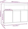 vidaXL Sideboard Weiß 104,5x34x80 cm Massivholz Kiefer Produktbild-Vorschau 11