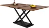 MODFU Table À Manger Extensible Avec Plateau Noyer Et Pieds Voir les images du produit 11