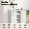 vidaXL LED příborník bílý 90 x 32 x 75 cm dřevěný materiál Náhled obrázku produktu 4